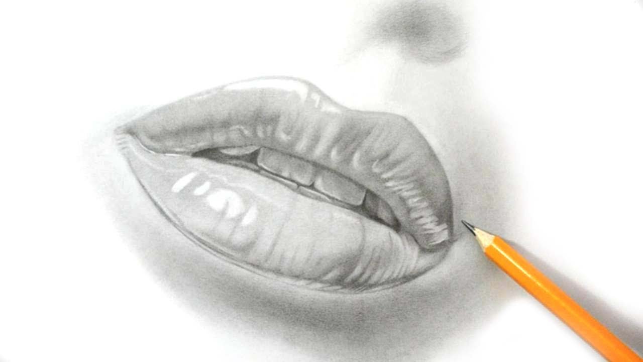 1280x720 How I Draw Lips - How To Pencil Drawing