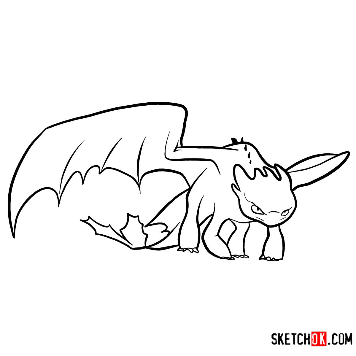 1200x1200 How To Draw The Night Fury Dragon How To Train Your Dragon - How To Train Your Dragon Drawings