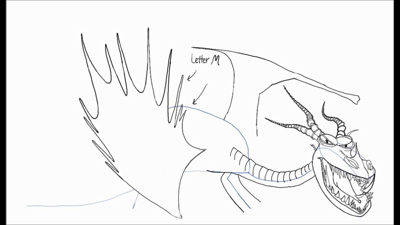 1280x720 How To Draw Hookfang Dragon From How To Train Your Dragon And How - How To Train Your Dragon Drawings
