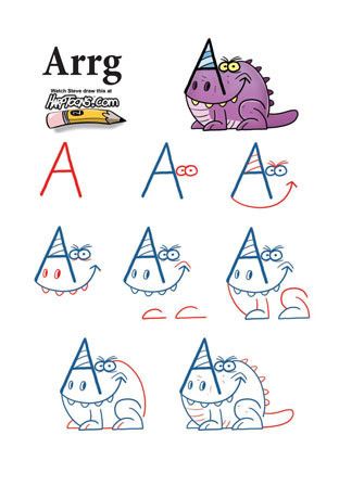 312x460 Take Letters From The Alphabet And Turn Them Into Monsters - How To Turn A Photo Into A Drawing