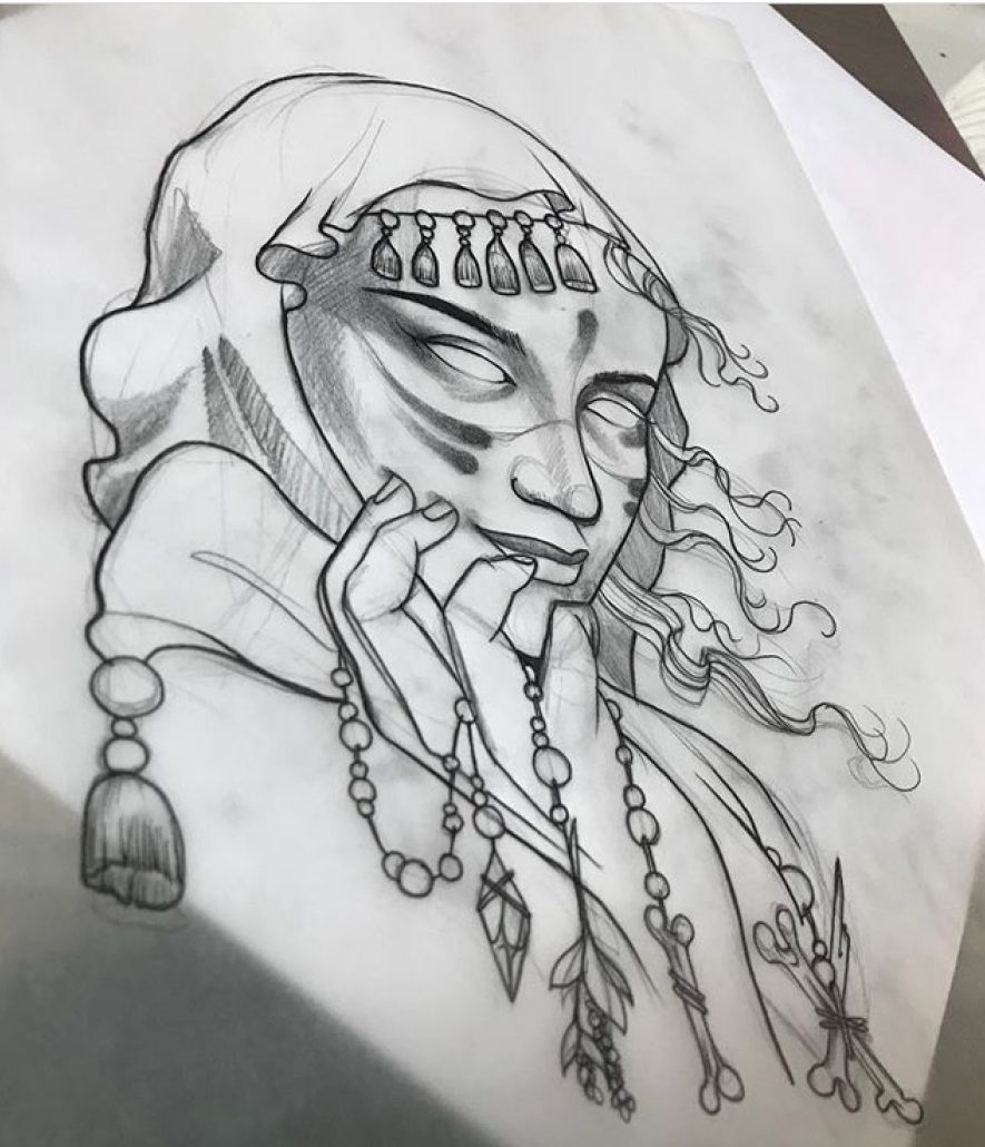 885x1030 sara would love to turn this sketch into a tattoo - How To Turn A Picture Into A Drawing