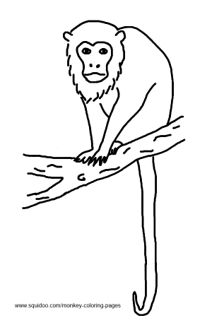 300x450 Howler Monkey Quiet Book Monkey Template, Monkey Coloring - Howler Monkey Drawing
