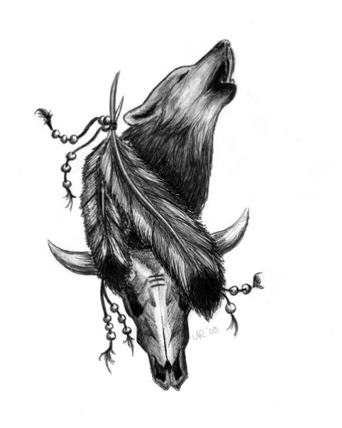 482x604 Howling Wolf Head Tattoo - Howling Wolf Head Drawing