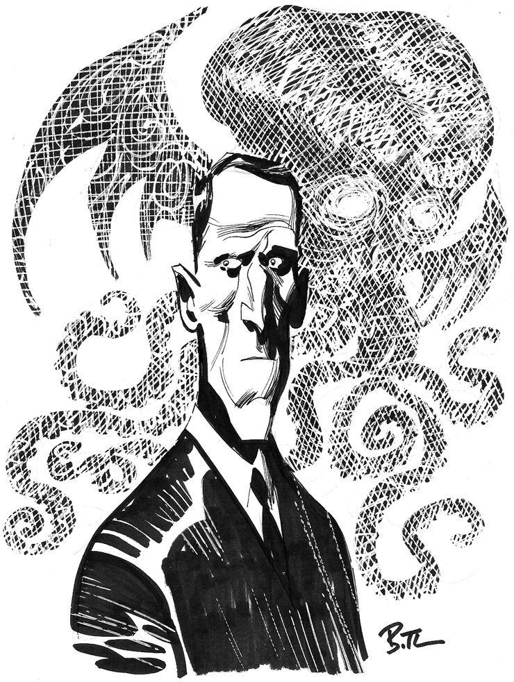 740x983 bruce timm drawing hp lovecraft authors books in bruce - Hp Lovecraft Drawings