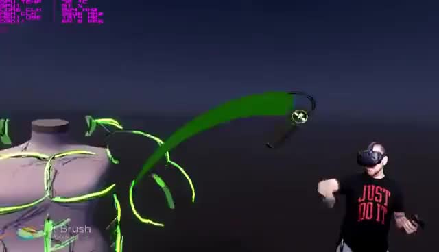 640x368 Drawing The Hulk In Virtual Reallity Tilt Brush Gameplay - Htc Vive Drawing