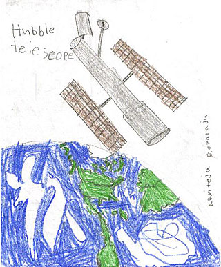 320x387 drawings esahubble - Hubble Space Telescope Drawing