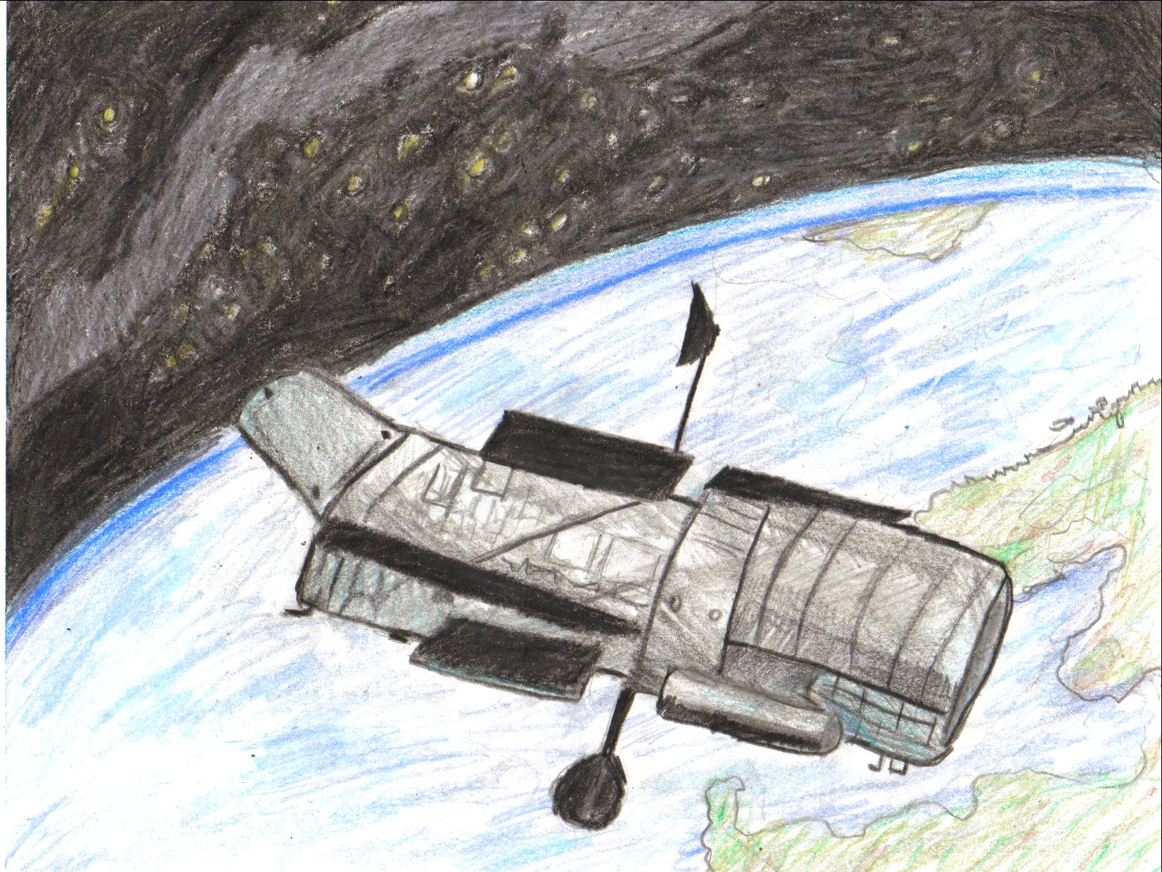Hubble Space Telescope Drawing at Explore