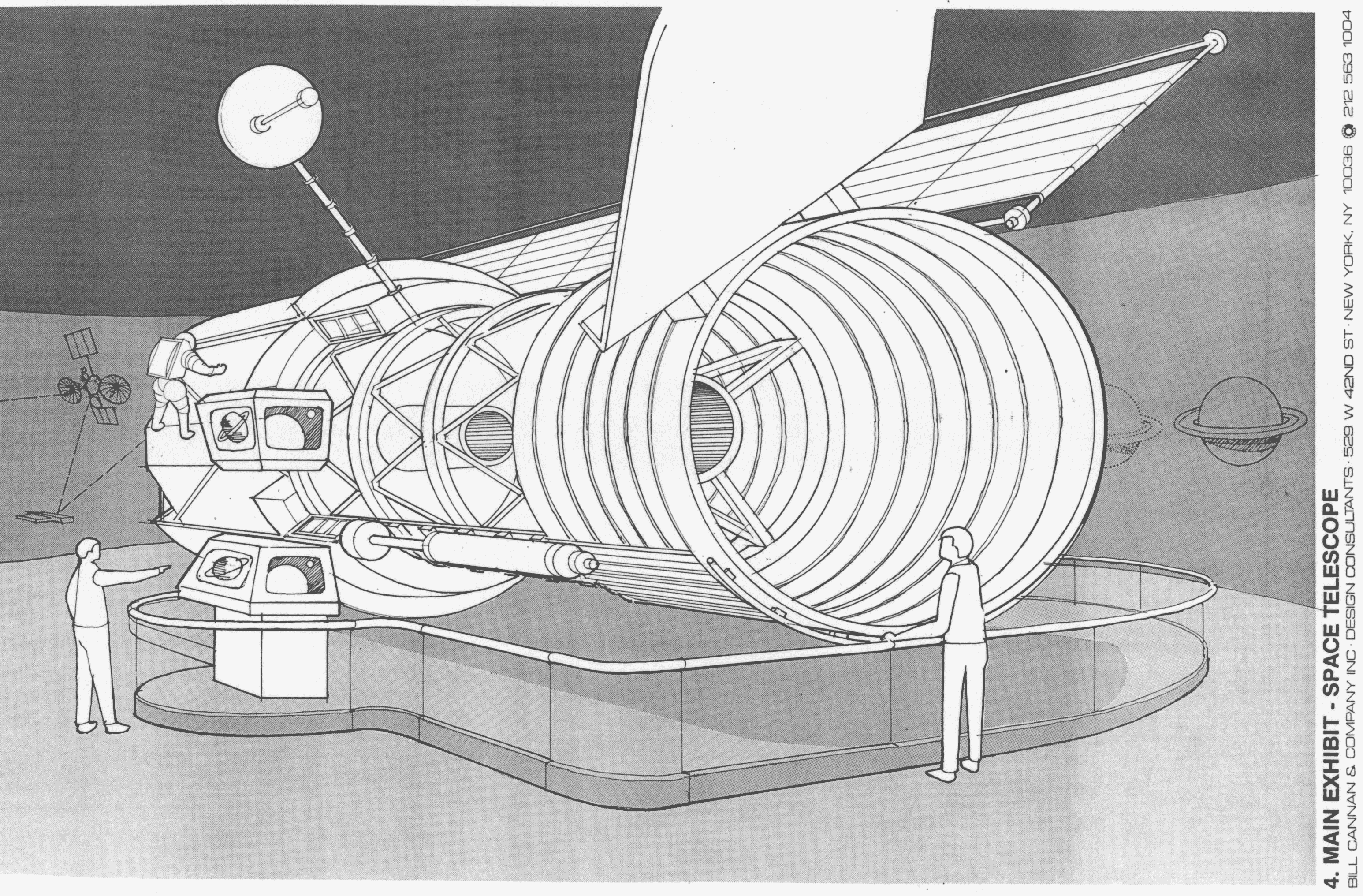 3092x2032 Nasa Hubble Exhibit - Hubble Space Telescope Drawing