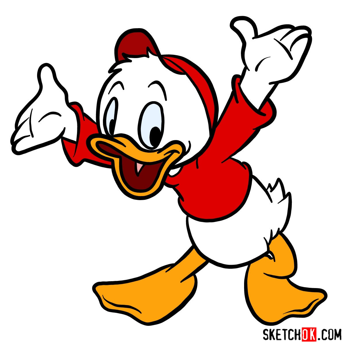 1200x1200 how to draw huey duck - Huey Drawing
