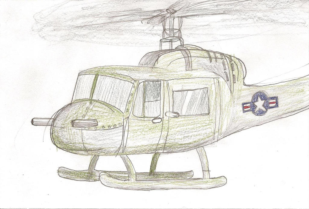 1024x691 huey helicopter sketch - Huey Helicopter Drawing
