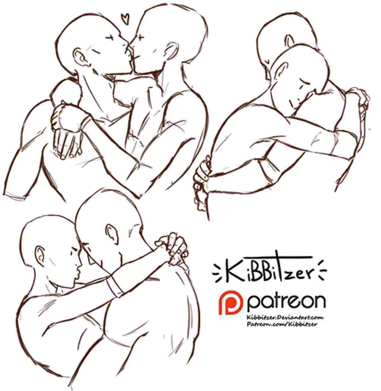 Artistsrhdrawingrefcom Hug Hugging Poses Drawing Drawing Reference - Hug .....