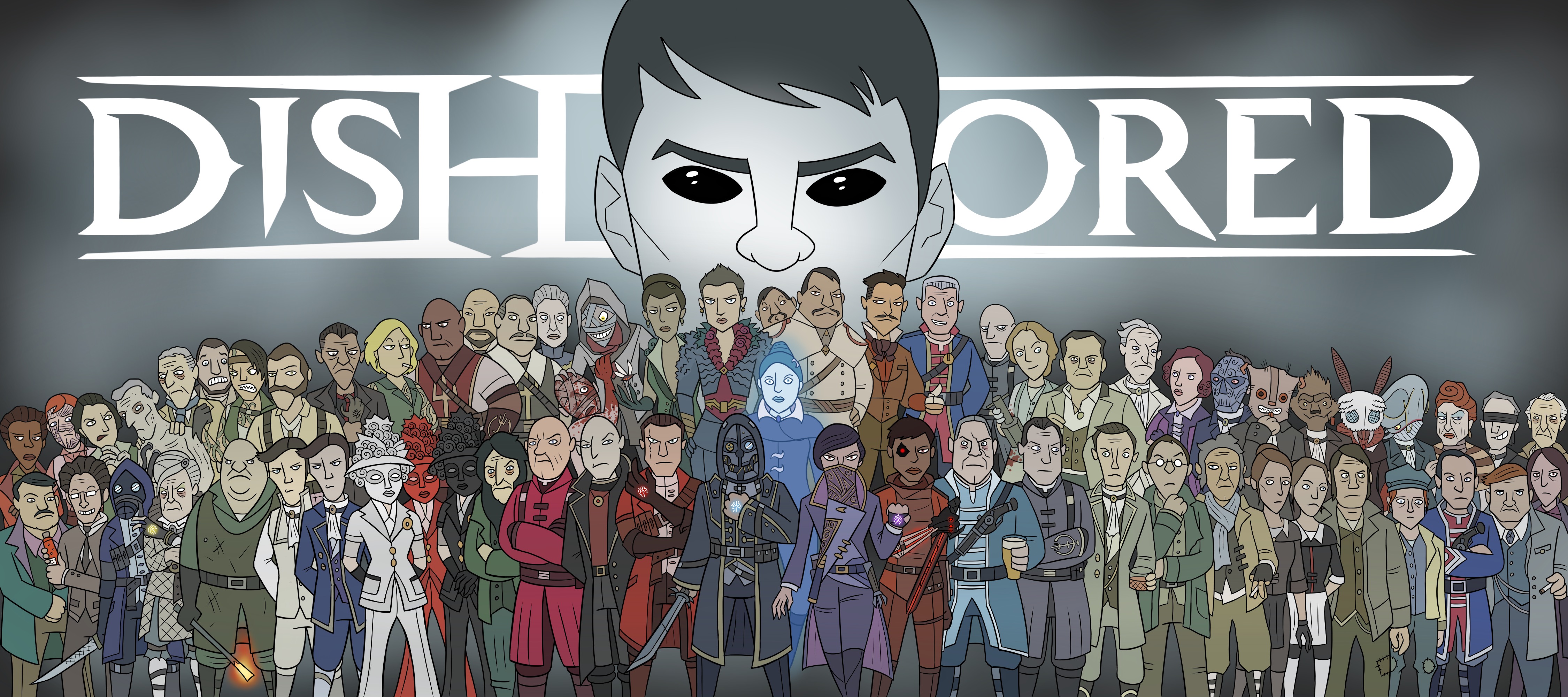 4500x2000 did a huge drawing of every non generic dishonored character i - Huge Drawing