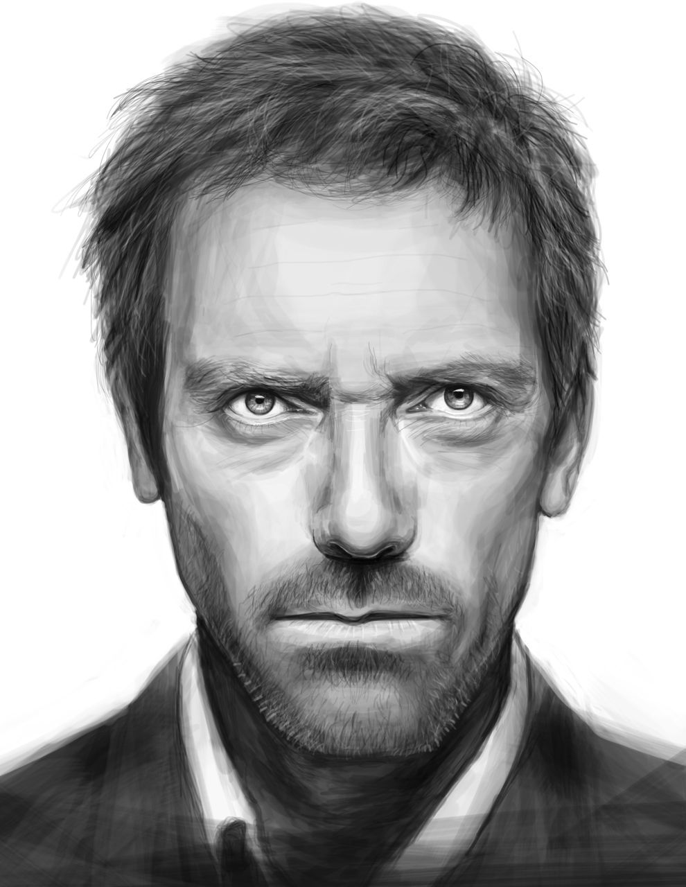 990x1280 Eatsleepdraw Ipad Painting Of Dr House - Hugh Laurie Drawing