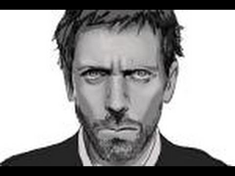 480x360 How To Draw Hugh Laurie From House - Hugh Laurie Drawing