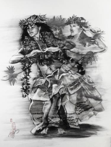 375x497 Dancer - Hula Dancer Drawing