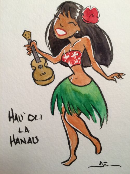 500x667 hawaii hula girl drawings art happy birthday, summer - Hula Dancer Drawing
