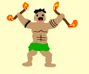 300x250 hawaiian, male, hula dancer drawing - Hula Dancer Drawing