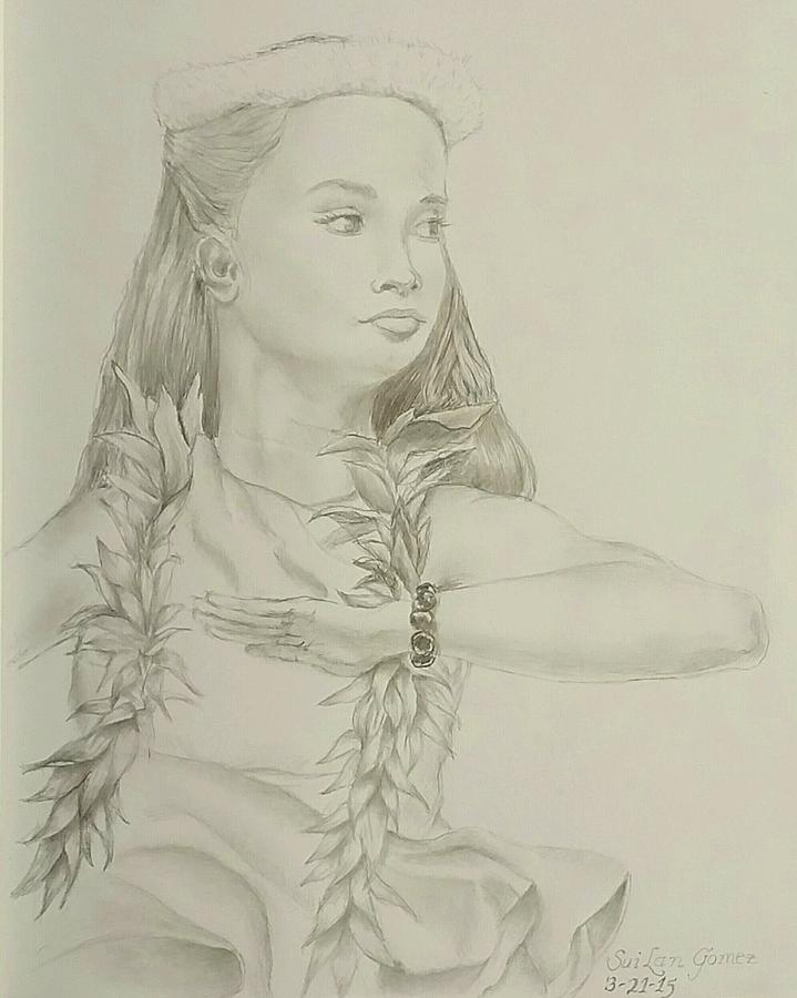 719x900 hawaiian hula dancer drawing - Hula Dancer Drawing