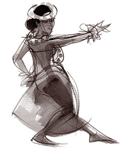 250x300 hula dancer paintings fine art america - Hula Dancer Drawing