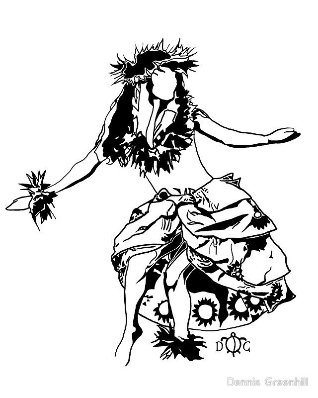 640x800 hula dancer - Hula Dancer Drawing