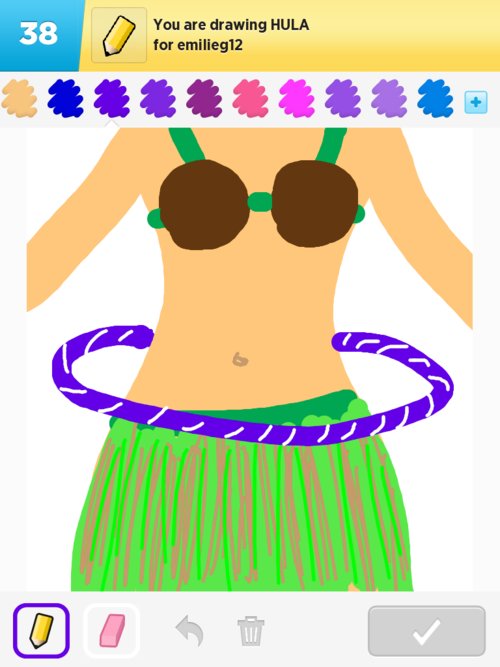 500x667 hula drawings - Hula Drawing