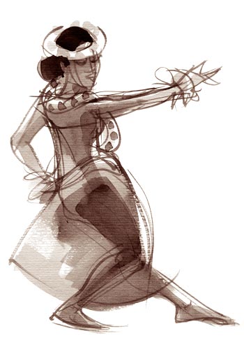 350x500 hula paintings and art prints - Hula Drawing