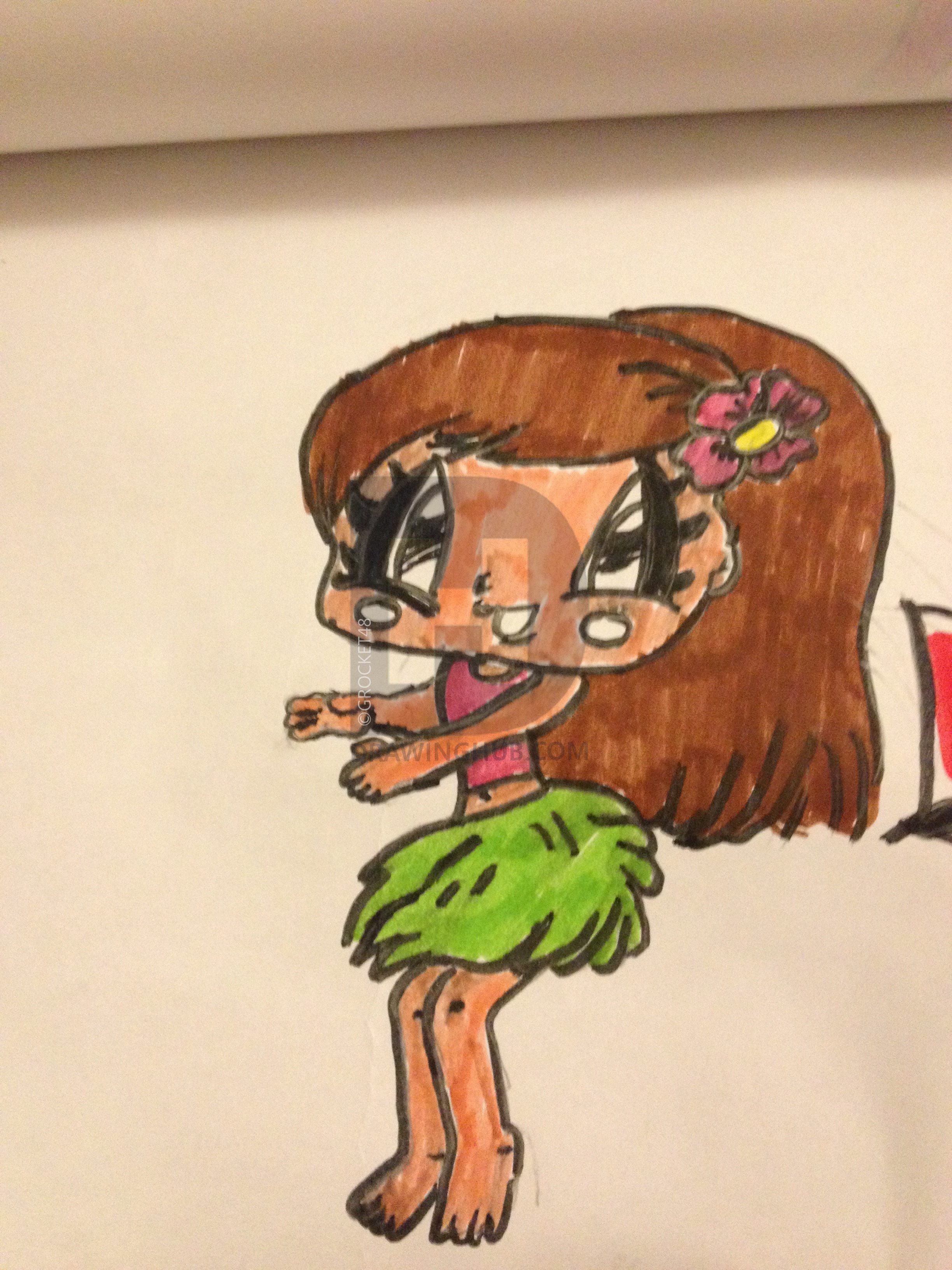 2448x3264 hula girl drawing - Hula Girl Drawing