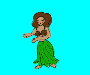 300x250 hula girl drawing - Hula Girl Drawing