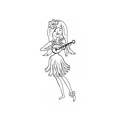 400x400 just for funcraft supplies, rubber stamps, paper crafts scrapbooking - Hula Girl Drawing