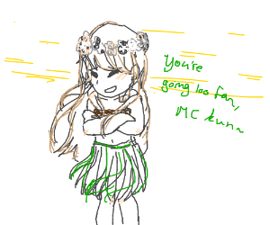300x250 Monika - Hula Girl Drawing