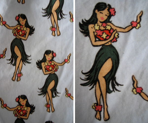 600x500 Pin Up Girls - Hula Girl Drawing