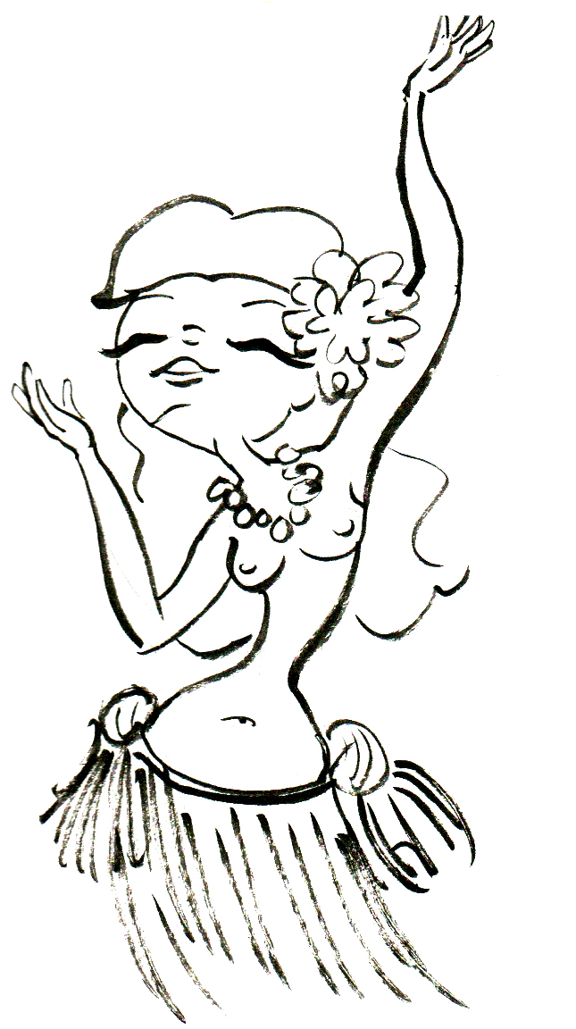 645x1152 daisy's drawings hula girls and a cat burglar - Hula Girl Drawing