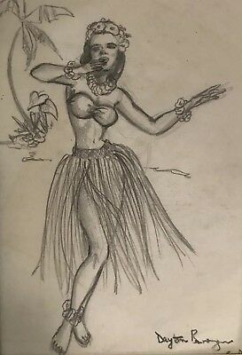 273x400 Dayton Reginald Eugene Brown - Hula Girl Drawing