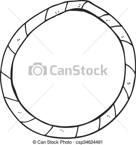 440x470 freehand drawn black and white cartoon hula hoop - Hula Hoop Drawing
