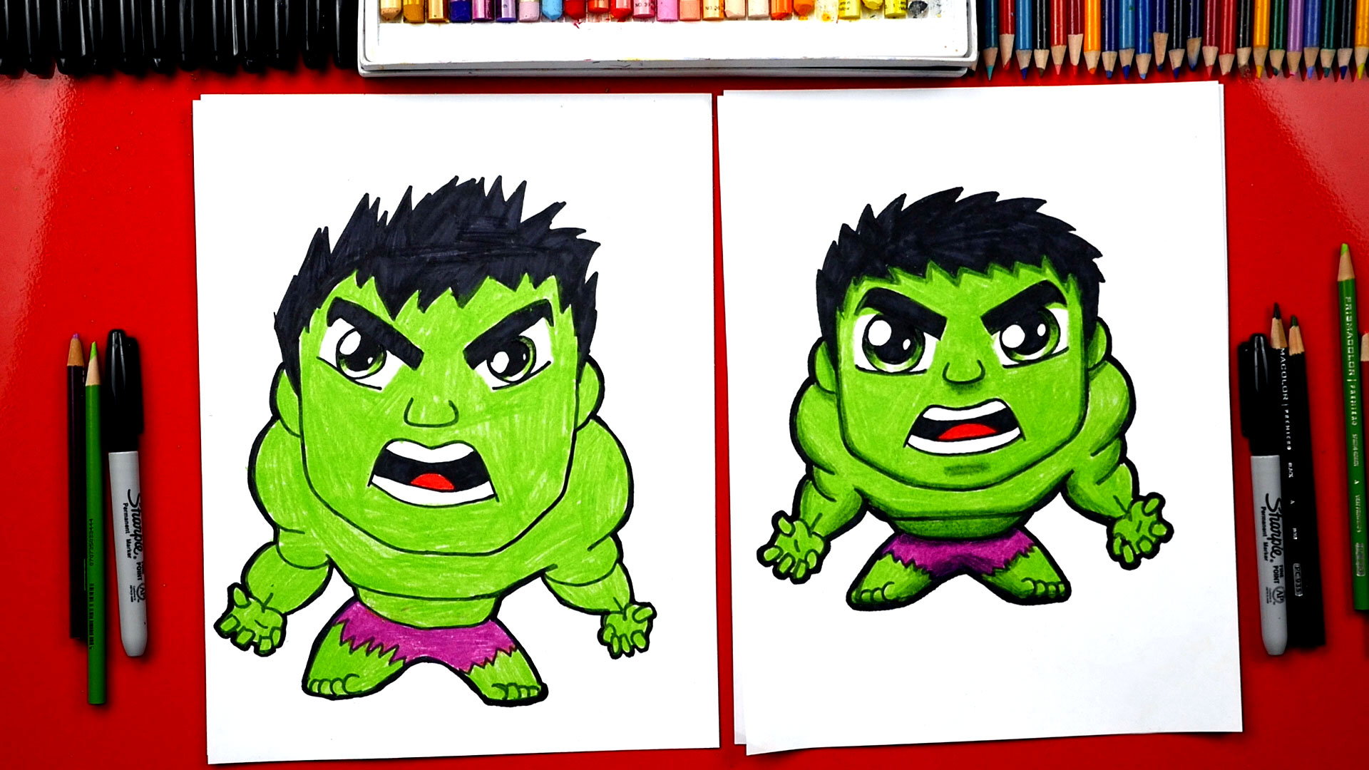 1920x1080 how to draw cartoon hulk - Hulk Cartoon Drawing