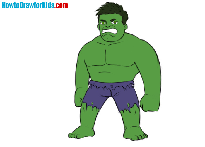 700x500 How To Draw Hulk For Kids How To Draw For Kids - Hulk Drawing