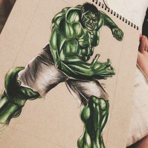480x480 Hulk Colored Pencil Drawing This Is An Art Piece Of Mine I - Hulk Drawing