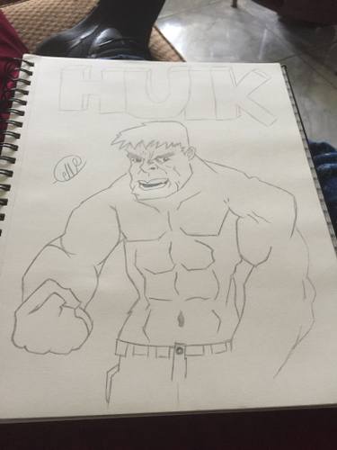 375x500 Hulk Drawing Drawing - Hulk Drawing
