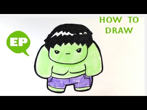 480x360 How To Draw Cute Hulk - Hulk Drawing Easy