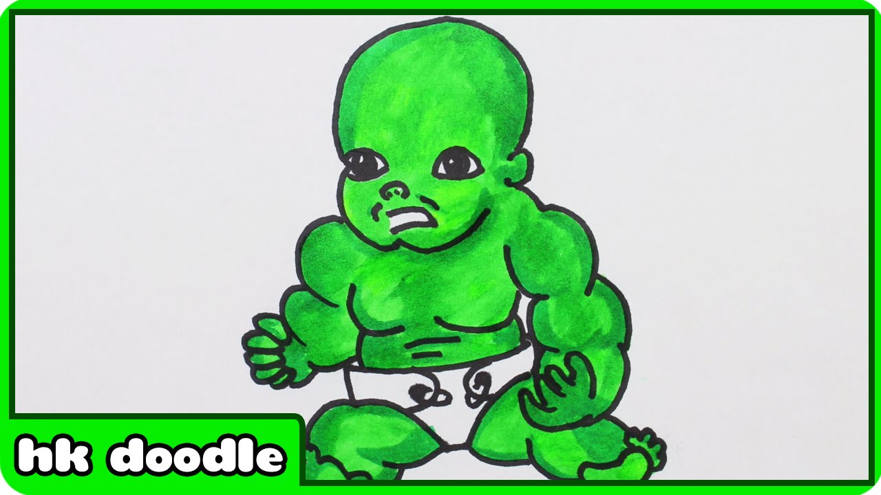 1280x720 how to draw hulk easy hulk drawing for kids step - Hulk Drawing Easy