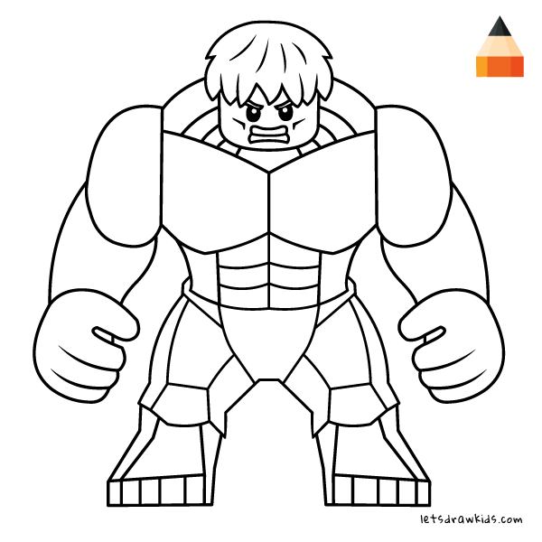 600x600 how to draw hulk lego hulk marvel's studio - Hulk Drawing Pages