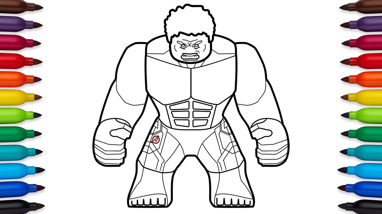 1280x720 How To Draw Lego Hulk Avengers Age Of Ultron - Hulk Drawing Pages