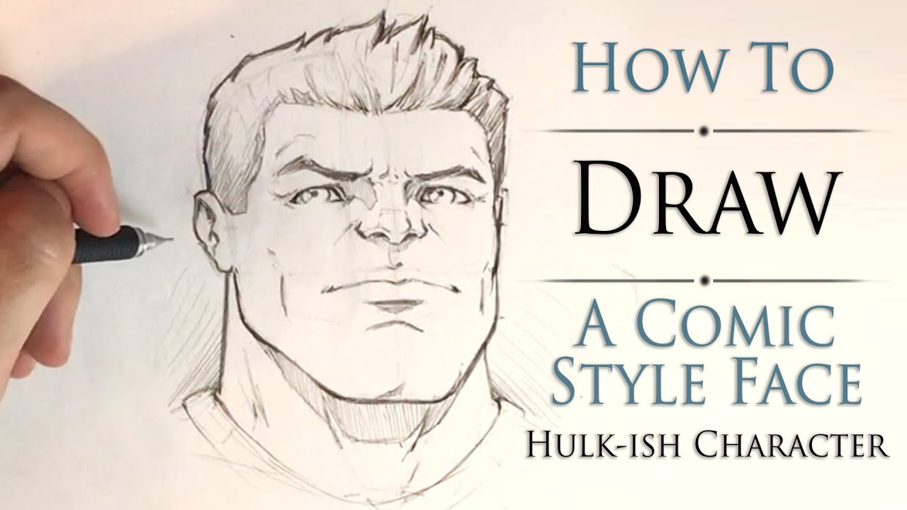 1280x720 How To Draw A Comic Style Face - Hulk Face Drawing