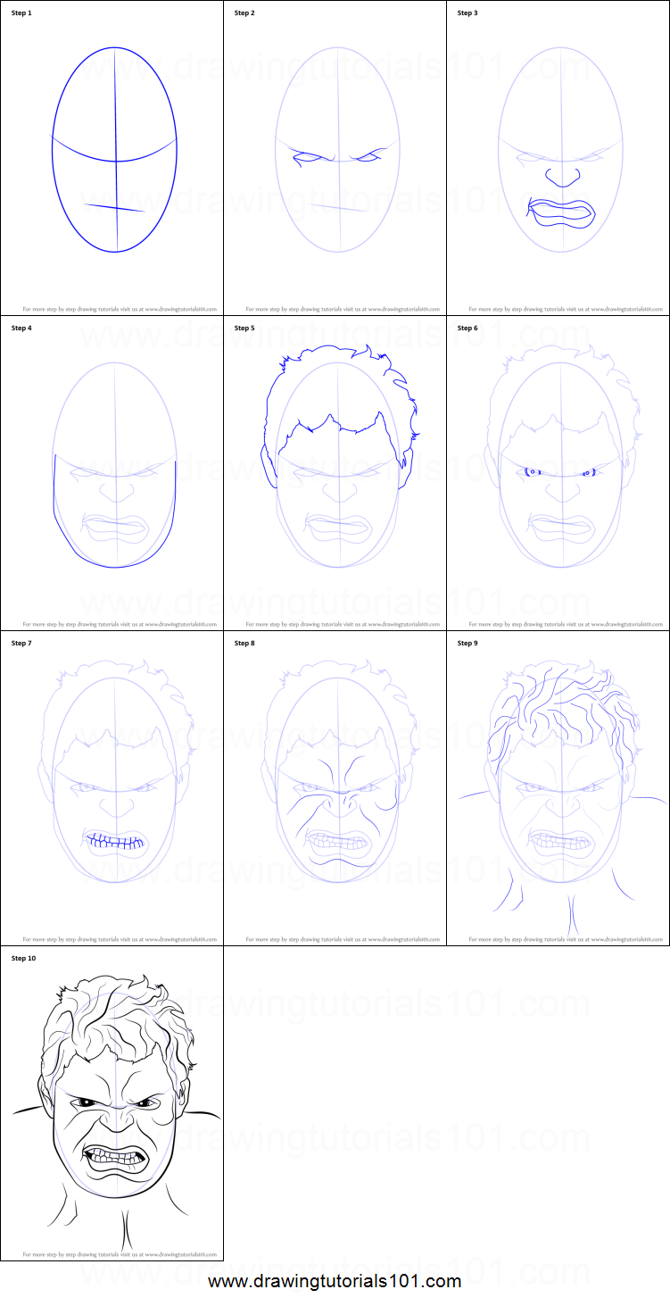 751x1463 How To Draw The Hulk Face Printable Step - Hulk Face Drawing
