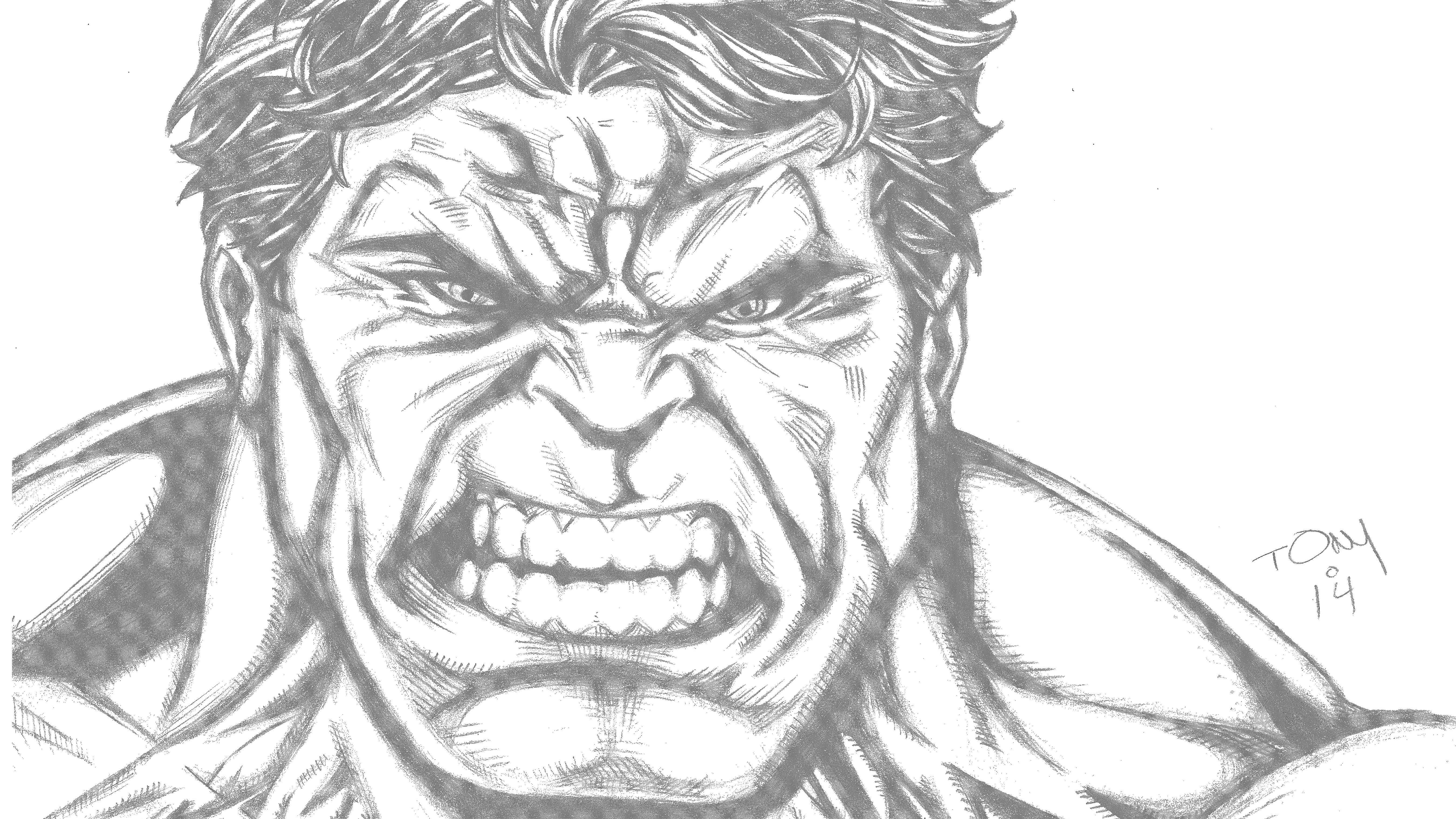 Hulk Face Drawing at Explore collection of Hulk