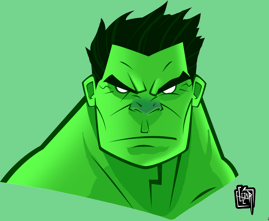 Hulk Face Drawing. 