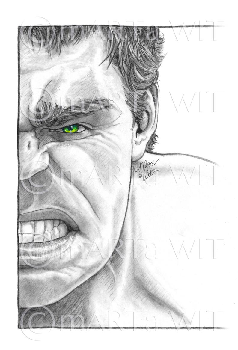 Face Hulk Drawing