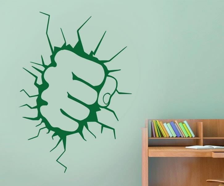 726x604 Hulk Fist Wall Sticker - Hulk Fist Drawing