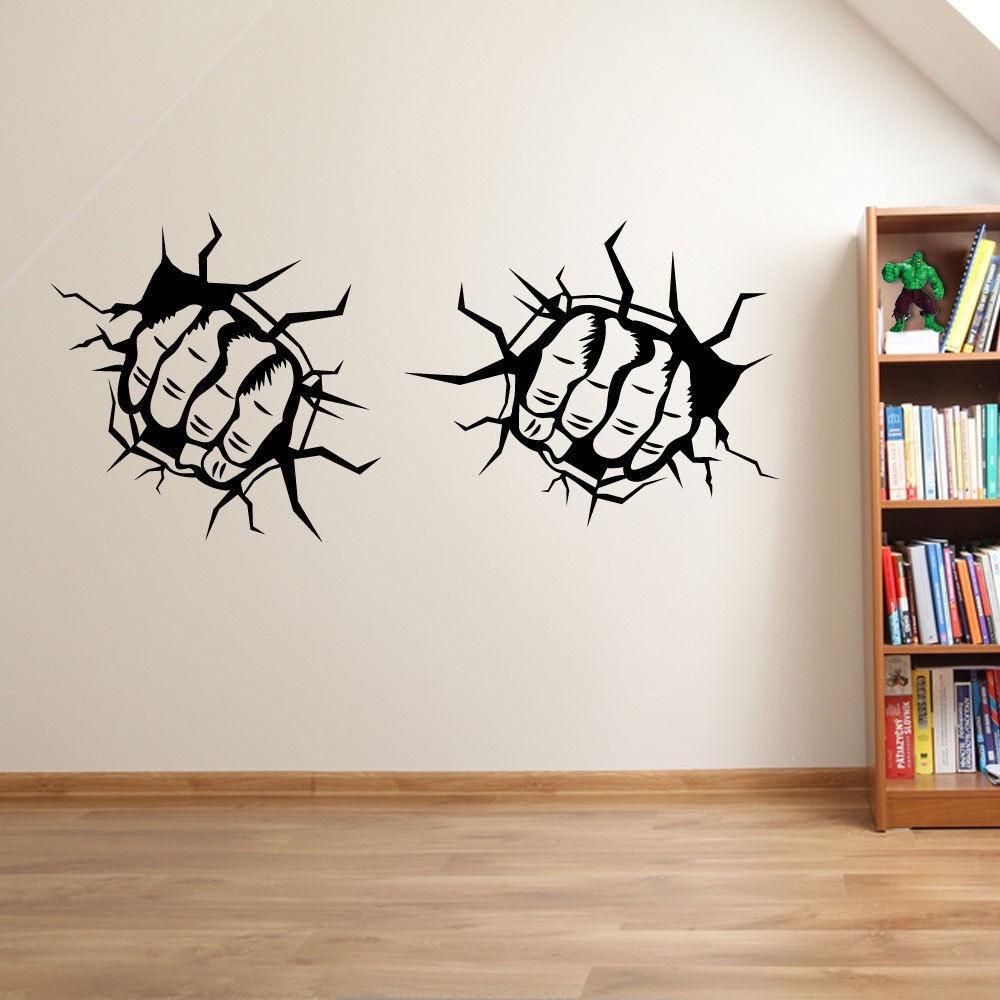 1000x1000 The Incredible Hulk Fists Wall Decal Gift And Gadget Guys - Hulk Fist Drawing