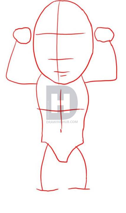 427x720 How To Draw Chibi Hulk Hogan, Step - Hulk Hogan Drawing